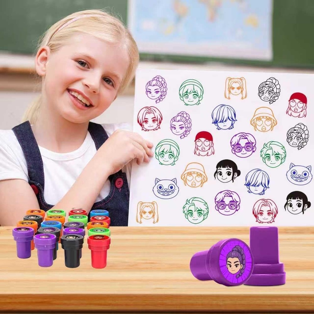 24Pcs for Demon Hunters Themed Stampers – Perfect Kpop Birthday Party Supplies &