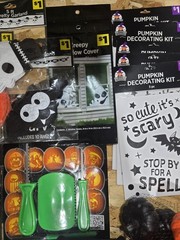 Bulk Halloween Decorations Set of 45 Pc , Pumpkin Carving KitParty Pack, Spiders