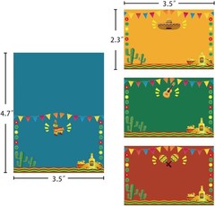 Fiesta Place Cards Cinco de Mayo Mexican Themed Party Supplies Food Tents & Food