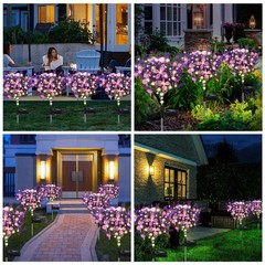 Solar Garden Lights Outdoor, 4 Pack Purple Lavender Solar Butterfly Lights Ga…
