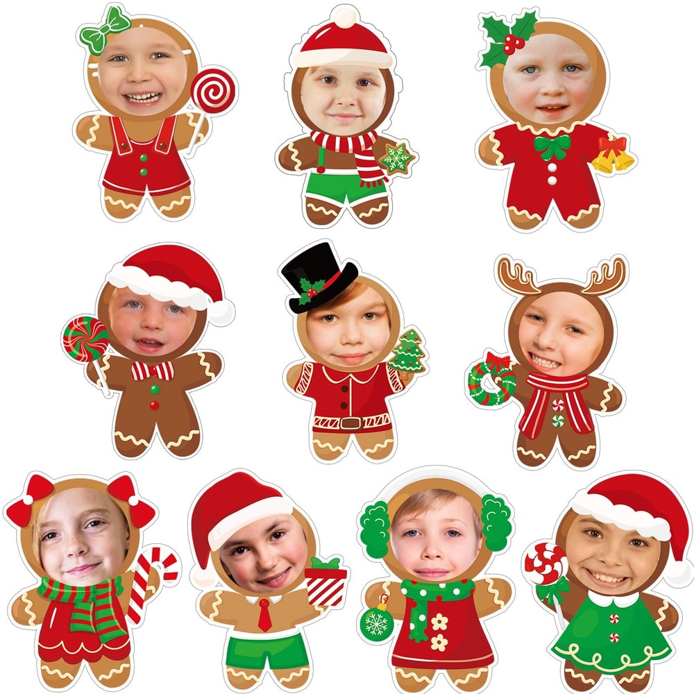 50 PCS Christmas Gingerbread Man Paper Cutouts 100 Glue Points Bulletin Board
