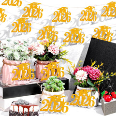 24 Pcs 2026 Graduation Decorations Class of 2026 Graduation Centerpieces for Tab