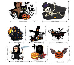 Halloween Honeycomb Centerpiece Party Decoration, 8 Pieces Halloween Bat Pumpkin