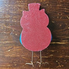 Patriotic Owl Foam Decoration – Red White & Blue Glitter – 4th of July