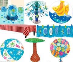 All Kinds Party Supplies ~ TableCover & Decorations Inflatable Palm Tree & Balls