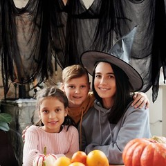 215x700cm Halloween Black Spooky Scary Muslin Gauze Cloth for Halloween Party