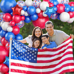 138PCS Red White and Blue Balloon Garland Arch Kit, 18 12 10 5 Inch Red and Blue