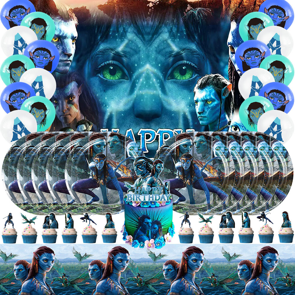 Avatar Party Supplies Party Decorations Set Plates Balloons Banner Tablecloth