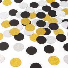 Silver Black Gold Party Decorations – 300Pcs Paper Glitter Confetti Birthday …