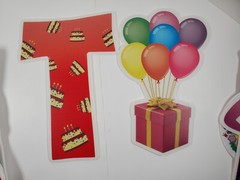 Happy Birthday Yard Signs w/Stakes 16” Large Size Letters Includes Numbers