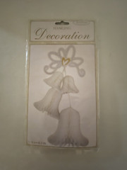 9 Lot Bridal Shower Wedding Decor Paper Banner Honeycomb White Bell Dove Garland