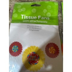 Creative Converting Happy Birthday Tissue Fans Hanging Decorations 9ct ttal