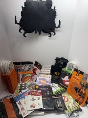 Halloween Party Decor Lot Pumpkins Witch Yard Luminaries Treat Bags Tattoos Saw