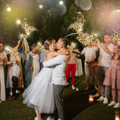 48 Lighted Wedding Wands LED Tinsel Streamers Party Favors for Events