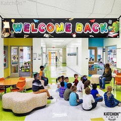 Welcome Back To School Banner Extra Large 120×20 Inch Durable Cloth Fabric