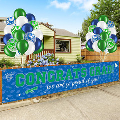 37Pcs Class of 2026 Graduation Banner Balloons Set Congrats Grad Party Decor