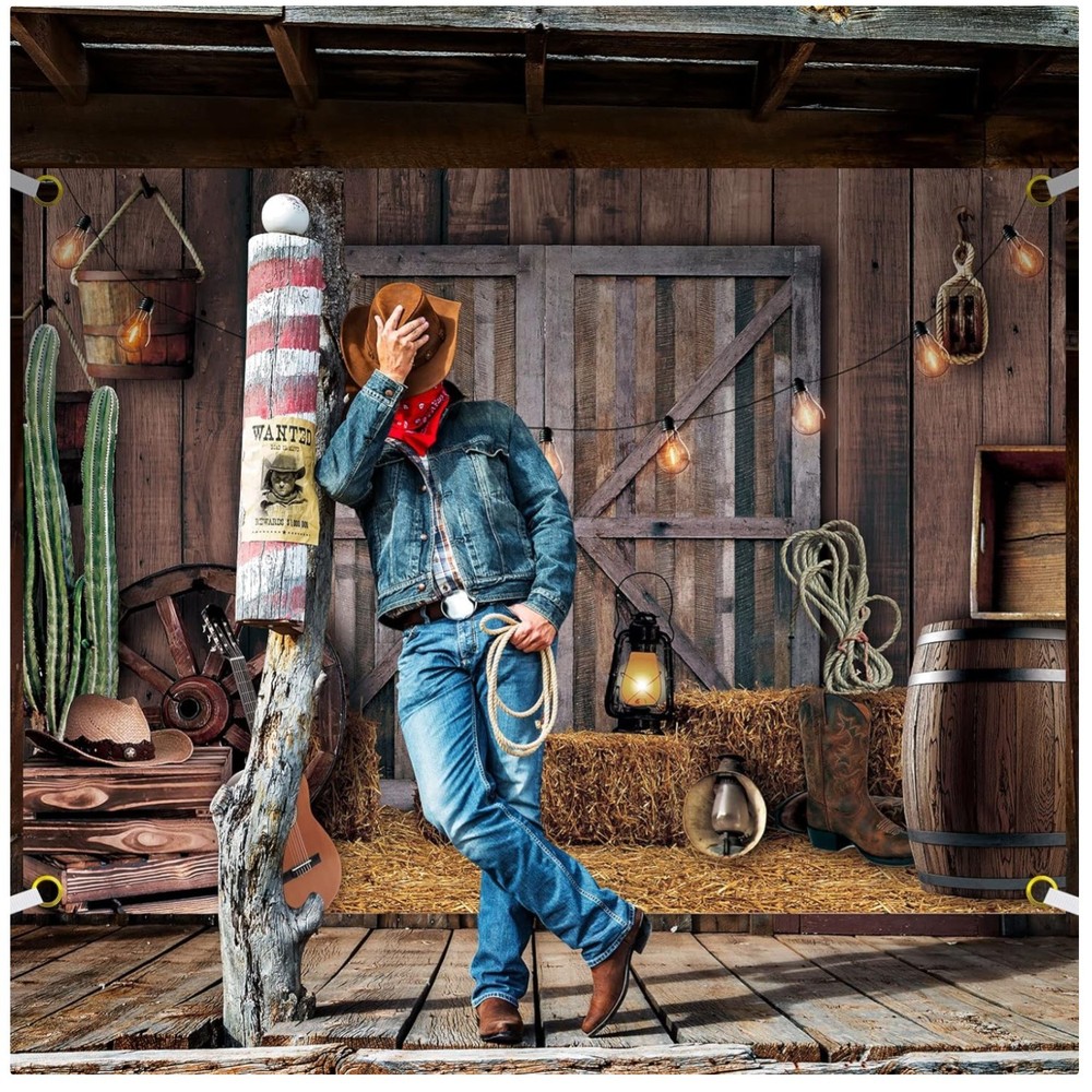 Wild West Cowboy Photo Prop 7×5 ft Background