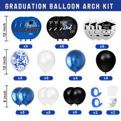 Graduation Decorations Class of 2026 Blue Graduation Decorations Balloons B…