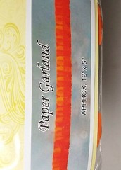 2 Pack Hanging Paper Garland Party Streamers Home Decor Orange Size 12′ x 5″