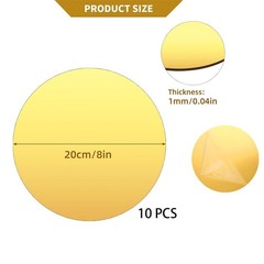 10PCS Gold Round Mirror Centerpieces for Tables Acrylic Circle Mirror Tray Ca…