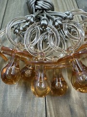 baby shower amber color pacifiers with tan string 12pcs In each bag