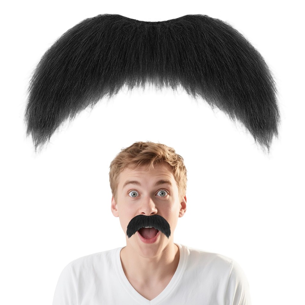 Fake Mustache Beard Self Adhesive Bushy Novelty Mustache Costume Accessory f…