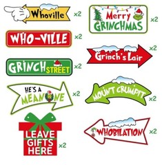 18 pc How the Grinch Stole Christmas Photo Prop Kit – New