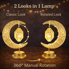 Ramadan Decorations, Ramadan Moon Lamp, 360� Rotating Ramadan Table Lamp, Ramada