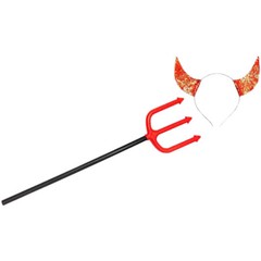 1 Set halloween pitchfork Elegant Masquerade Fancy Dress Party Ox Horns
