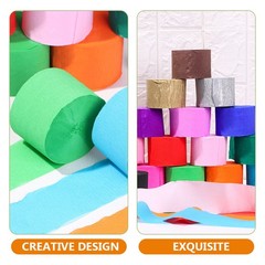 12Pcs Birthday Streamers Paper Decorations Assorted Color Crepe Party Streamers