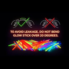 Glow Sticks Party Supplies 100pk – 8 Inch Glow in the Dark Light Up Sticks Pa…