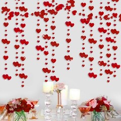 52Ft Valentines Day Party Decorations Red Heart 4 Count (Pack of 1),