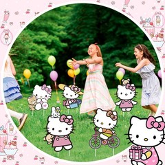 Hello Kitty Themed Yard Signs Party Birthday Outdoor Decorations Stakes Supplies