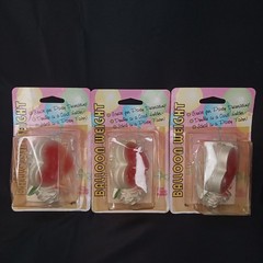 Vintage 1960s Miller Studio Rose Heart Balloon Weight Set Of 3 Sealed NOS