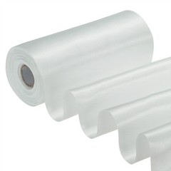 6 Inches x 22 Yards Satin Ribbon Roll Gift Wrapping Ribbon, Silver