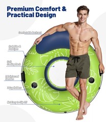 River Floats for Adults Heavy Duty 350lb, XL River Tubes for Floating – 53″ L…