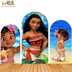 Moana Tropical Seaside Arch Backdrop Cover Birthday Party Background Decorations