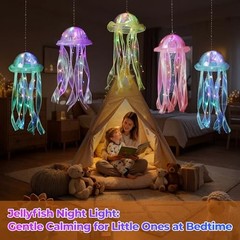 Jellyfish Decor, 10 Pcs Jellyfish Lanterns – Yellow, Pink, Purple, Blue, Green