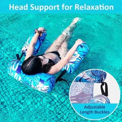 Inflatable Pool Float Chair – 2 Pack Pool Floats Adult Heavy Duty, Water Floa…