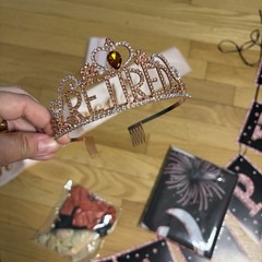 Retirement Party Decorations Kit Rose Gold Black Banner Sash Crown Balloons