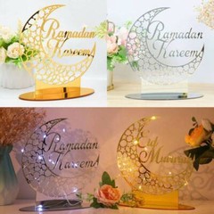 Decorations For Home Party Ornament Ramadan Islamic Muslim EID Mubarak Acrylic