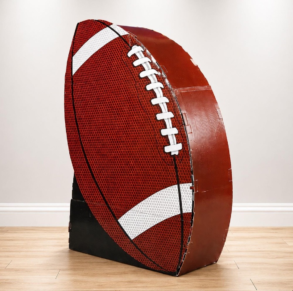 Giant 4-Ft Football 2-Sided Cardboard Stand-Up Sports Photo Op Party Decor #611