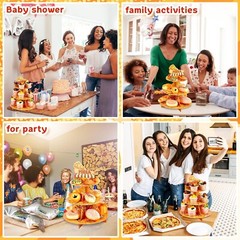 3 Tier Pizza Party Cupcake Stand Turtle Party Decorations Turtle Birthday Cup…