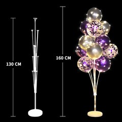 2 Set Floor Balloon Stand Kit with String Light Balloon Holder Centerpieces F…