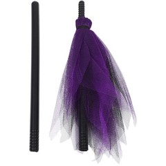 Broom Shape Mesh Random Color Props for Witch Cosplay 1Pack 35.4×5.5×1.2in