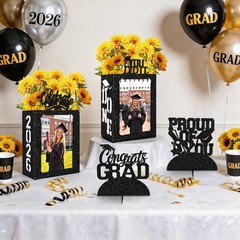 10PCS Graduation Table Centerpiece Boxes 2026 Photo Display With String Lights