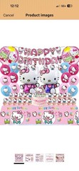 Hello Kitty Birthday Party Decorations Set, Pink/Blue/Multicolor, X0040ER961