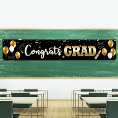 Large Graduation Banner Decorations 120″ x 20″ Congrats Grad Class of 2025 Ya…