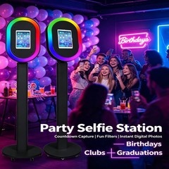 Portable Photo Booth for Any iPad Metal Shell Selfie Station Photobooth Machine