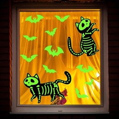 JarThenaAMCS Glow in The Dark Halloween 7.8 x 11.8inch, Green Fluroscent